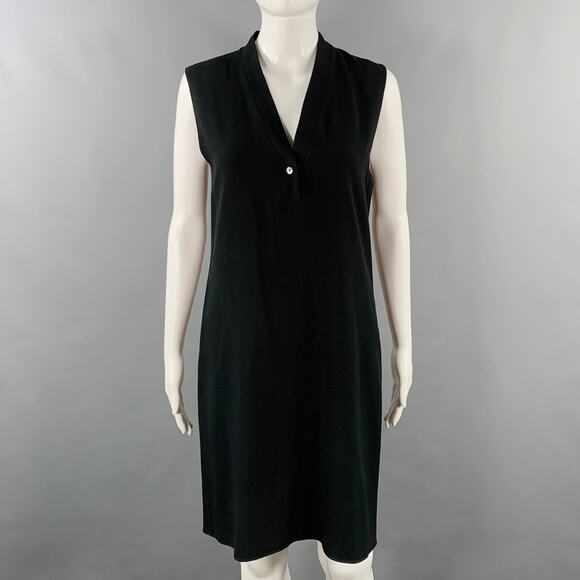 LANVIN Size 4 Black Acetate Blend Sheath Dress